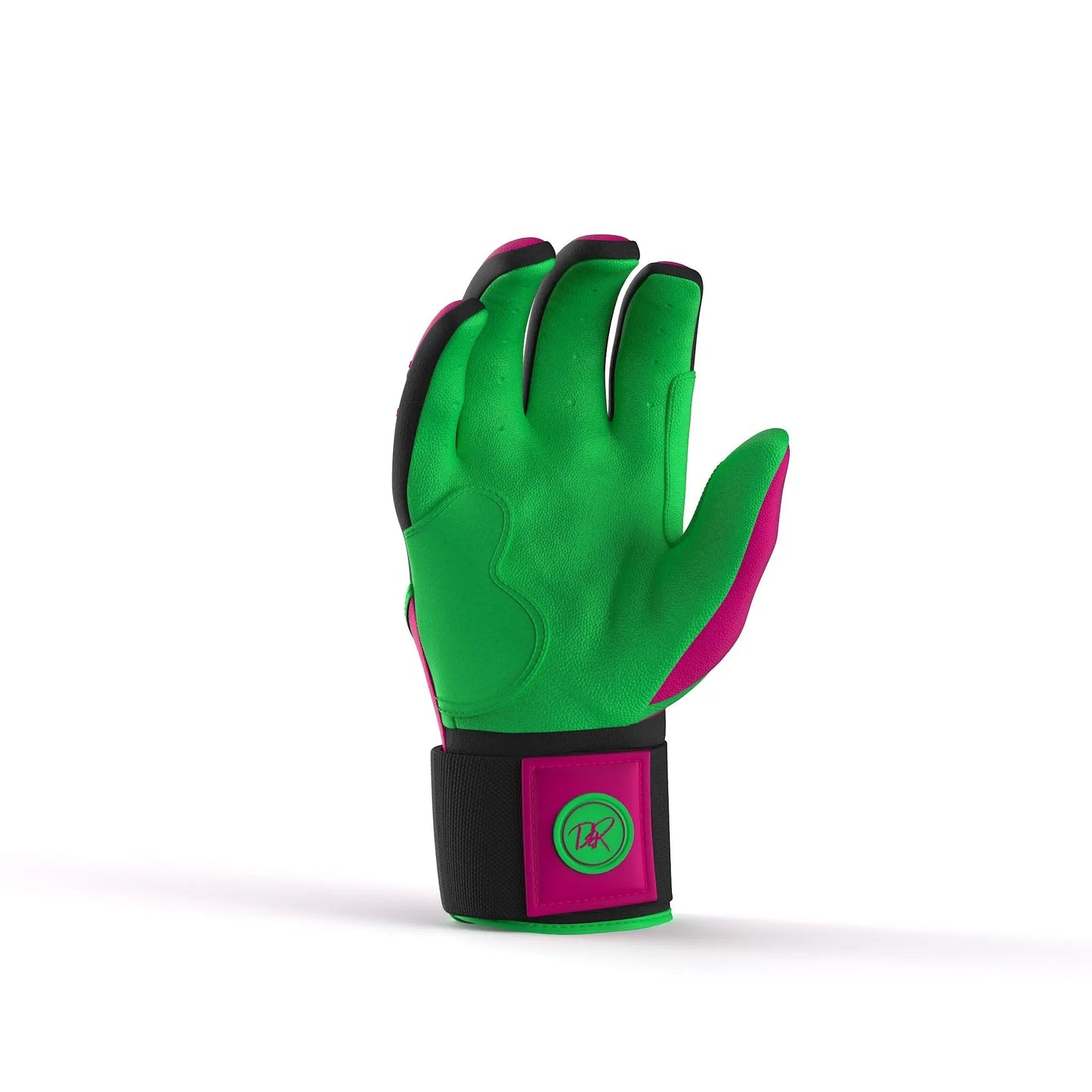 Drip & Rip™ 'Baller' Series Premium Leather Long Cuff Batting Glove Big Drip Energy