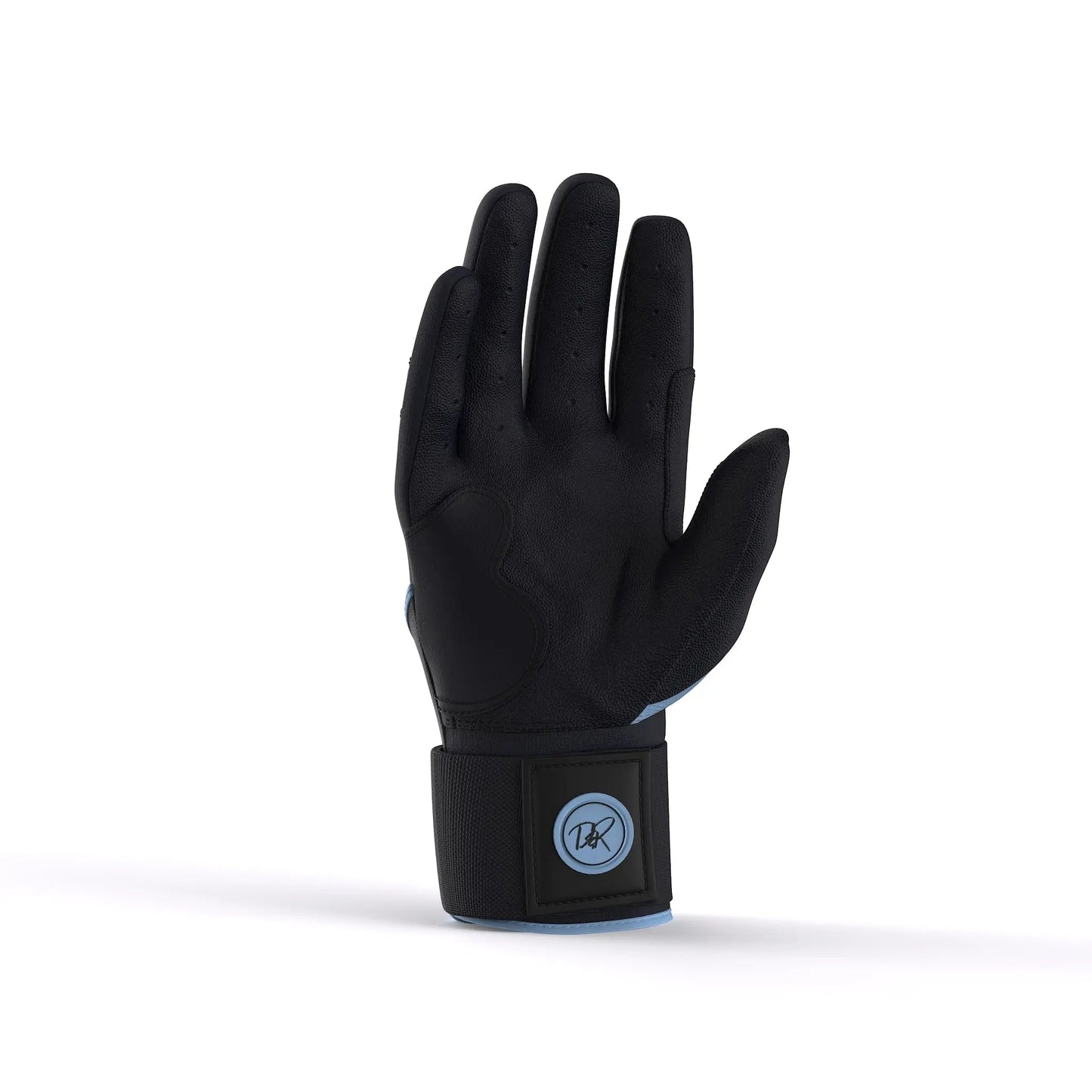 Drip & Rip™ 'Baller' Series Premium Leather Long Cuff Batting Glove Black Ice