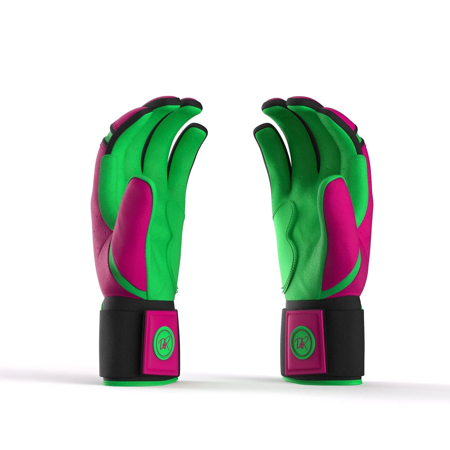 Drip & Rip™ 'Baller' Series Premium Leather Long Cuff Batting Glove Big Drip Energy