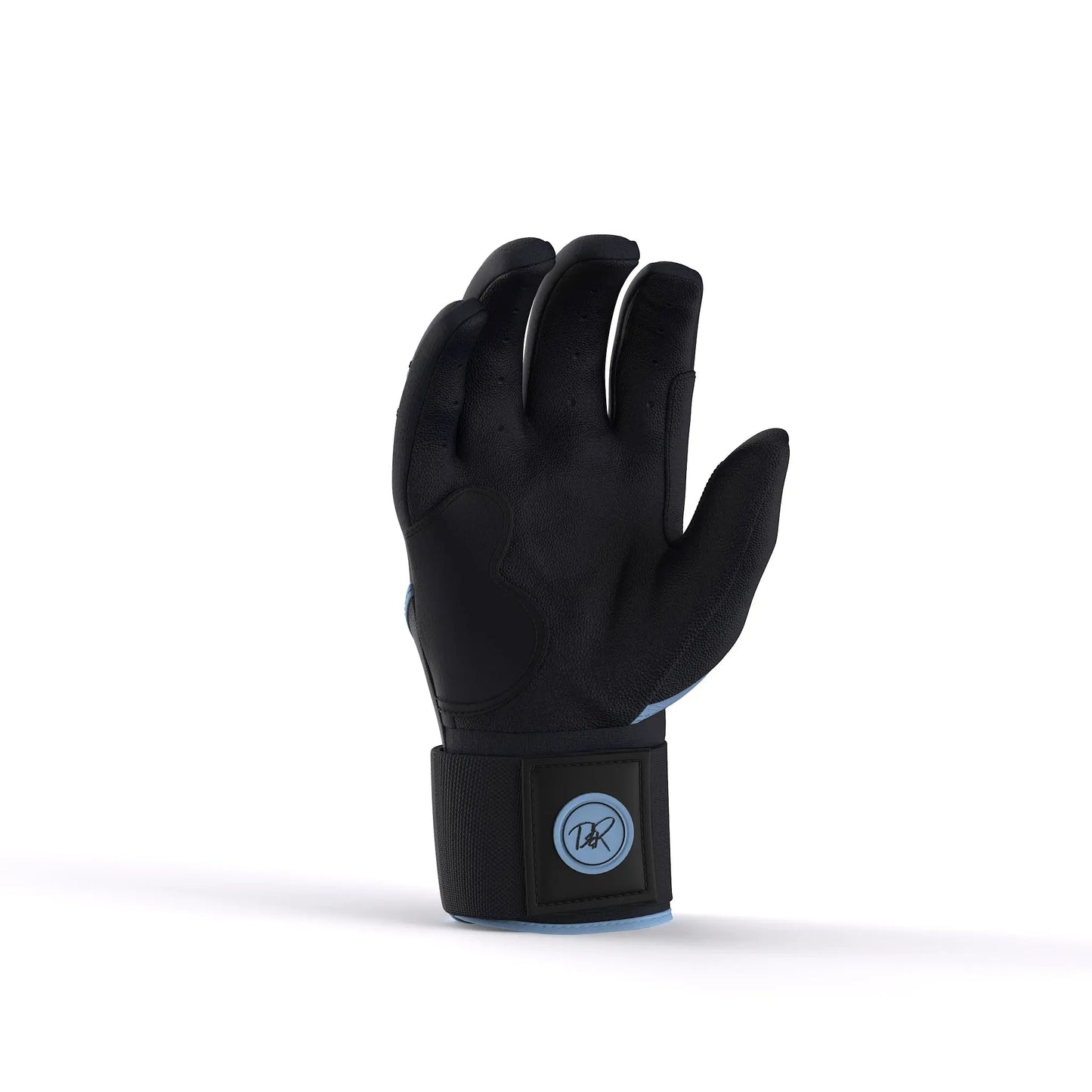 Drip & Rip™ 'Baller' Series Premium Leather Long Cuff Batting Glove Black Ice