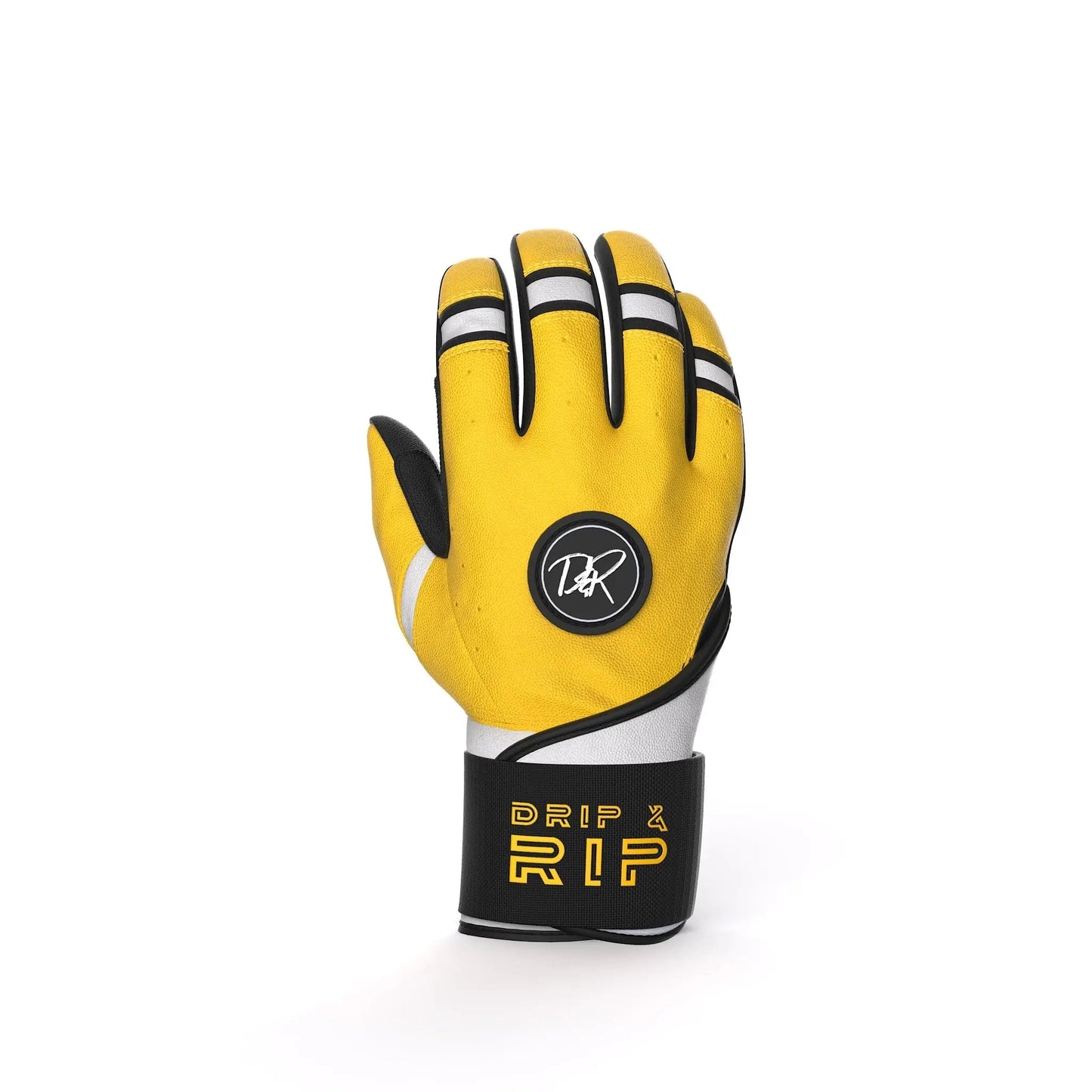 Drip & Rip™ 'Baller' Series Premium Leather Long Cuff Batting Gloves Danger Zone