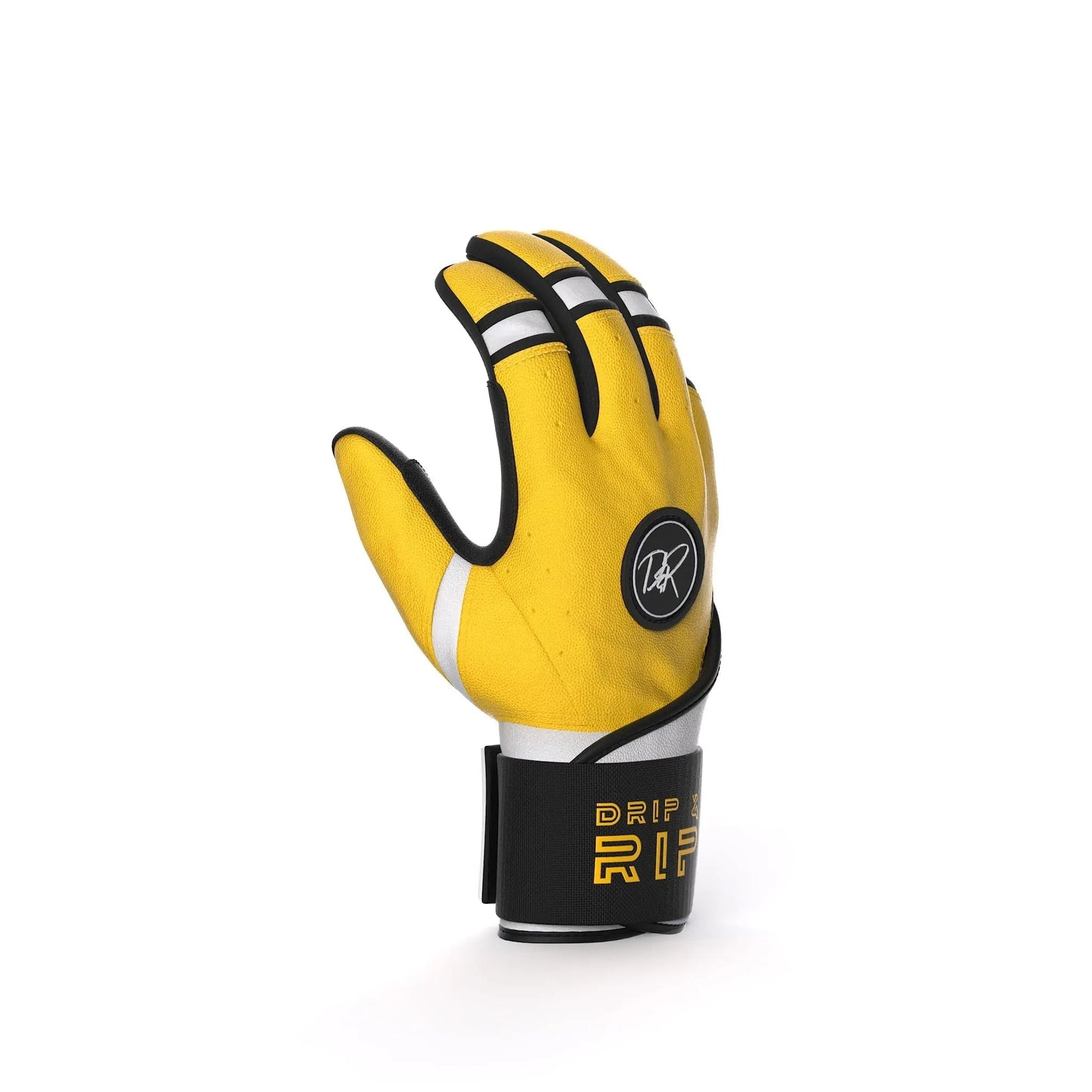Drip & Rip™ 'Baller' Series Premium Leather Long Cuff Batting Gloves Danger Zone