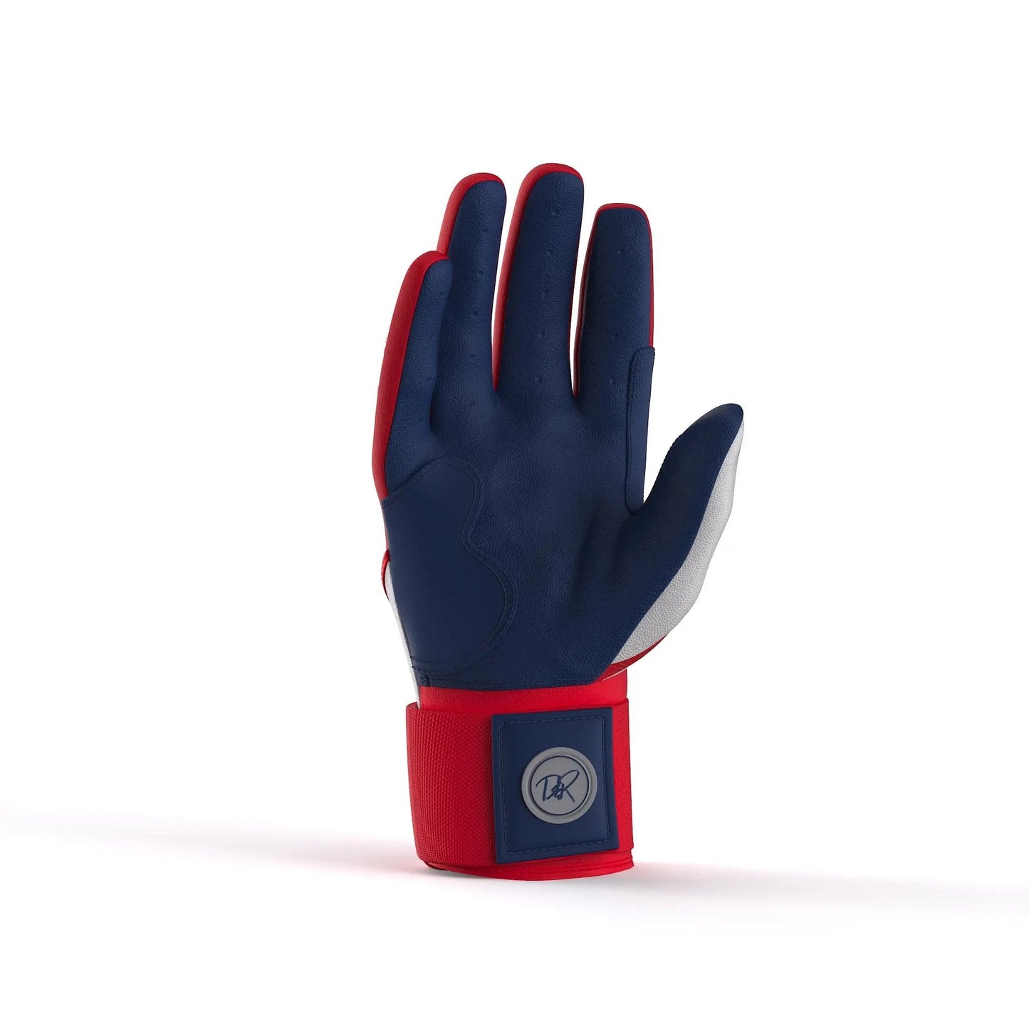 Drip & Rip™ "Baller" Series Premium Leather Long Cuff Batting Glove Flags