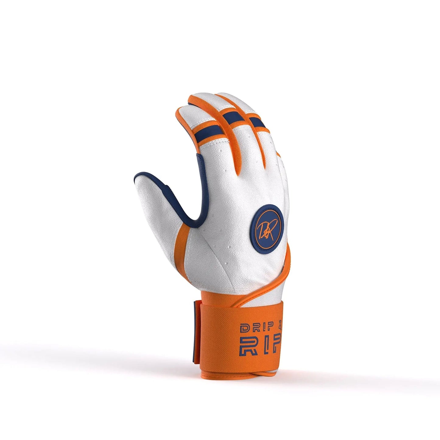 Drip & Rip™ "Baller" Series Premium Leather Long Cuff Batting Glove Freezer Burn