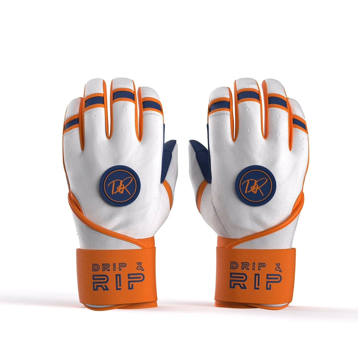 Drip & Rip™ "Baller" Series Premium Leather Long Cuff Batting Glove Freezer Burn
