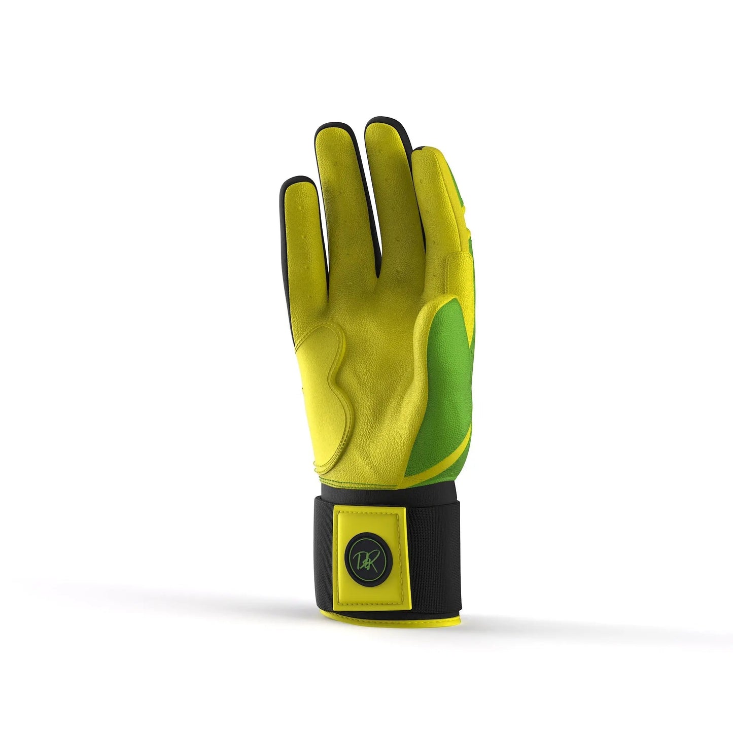 Drip & Rip™ 'Baller' Series Premium Leather Long Cuff Batting Glove Limelight