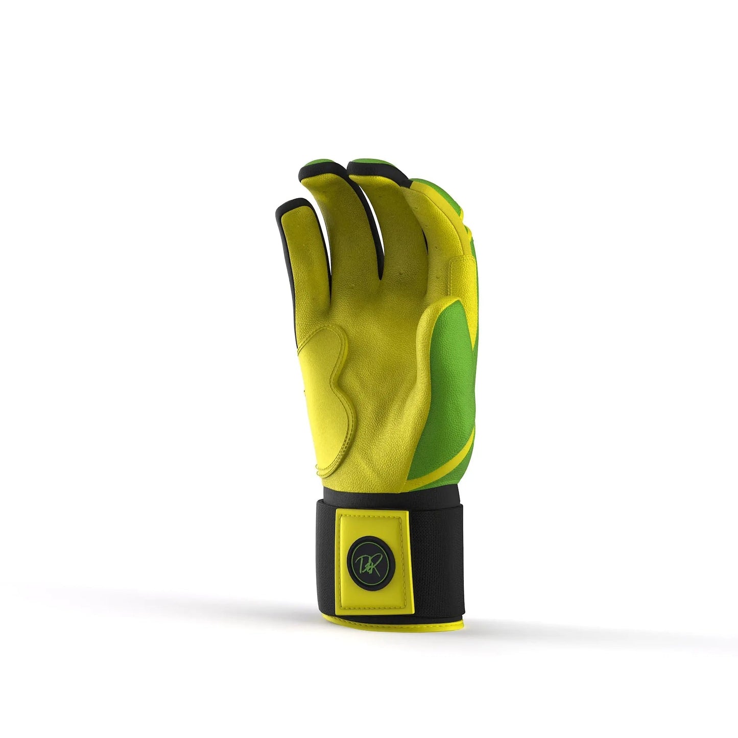 Drip & Rip™ 'Baller' Series Premium Leather Long Cuff Batting Glove Limelight