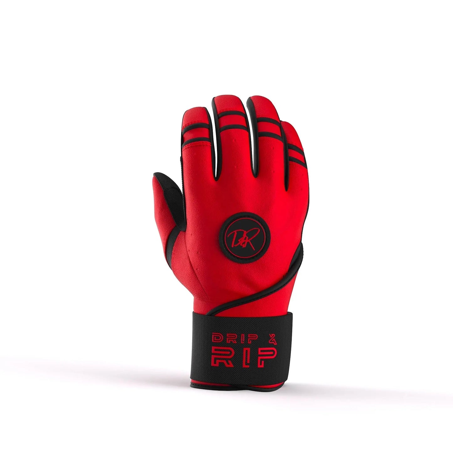 Drip & Rip™ 'Baller' Series Premium Leather Long Cuff Batting Glove Magma