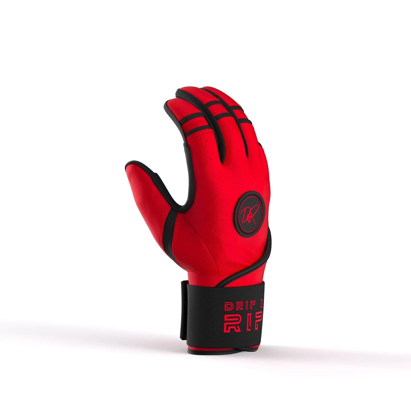 Drip & Rip™ 'Baller' Series Premium Leather Long Cuff Batting Glove Magma