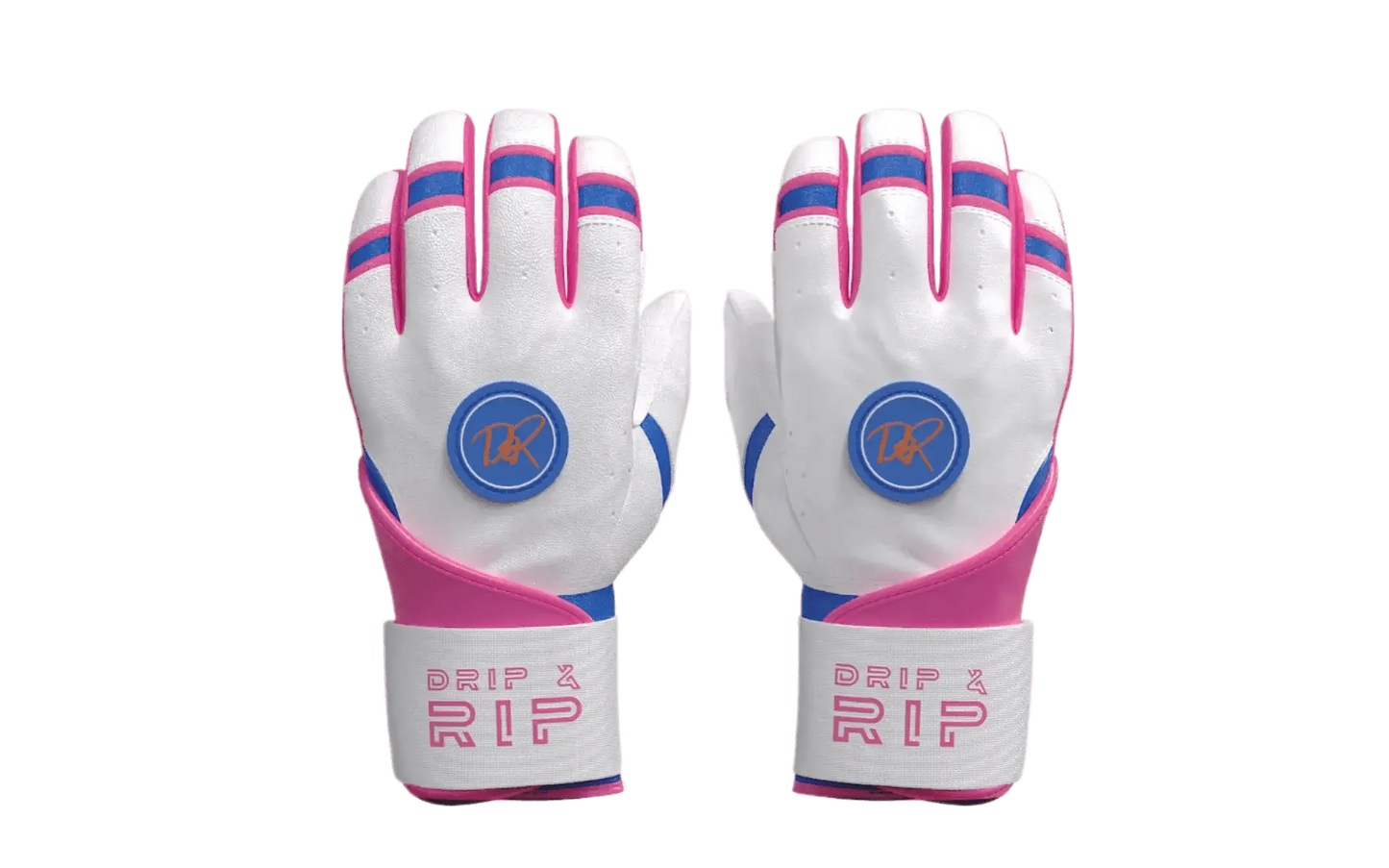 Drip & Rip™ 'Baller' Series Premium Leather Long Cuff Batting Glove South Beach Smoke
