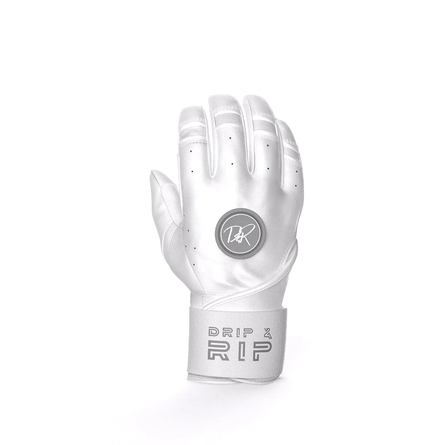 Drip & Rip™ "Baller" Series Premium Leather Long Cuff Batting Gloves Specter
