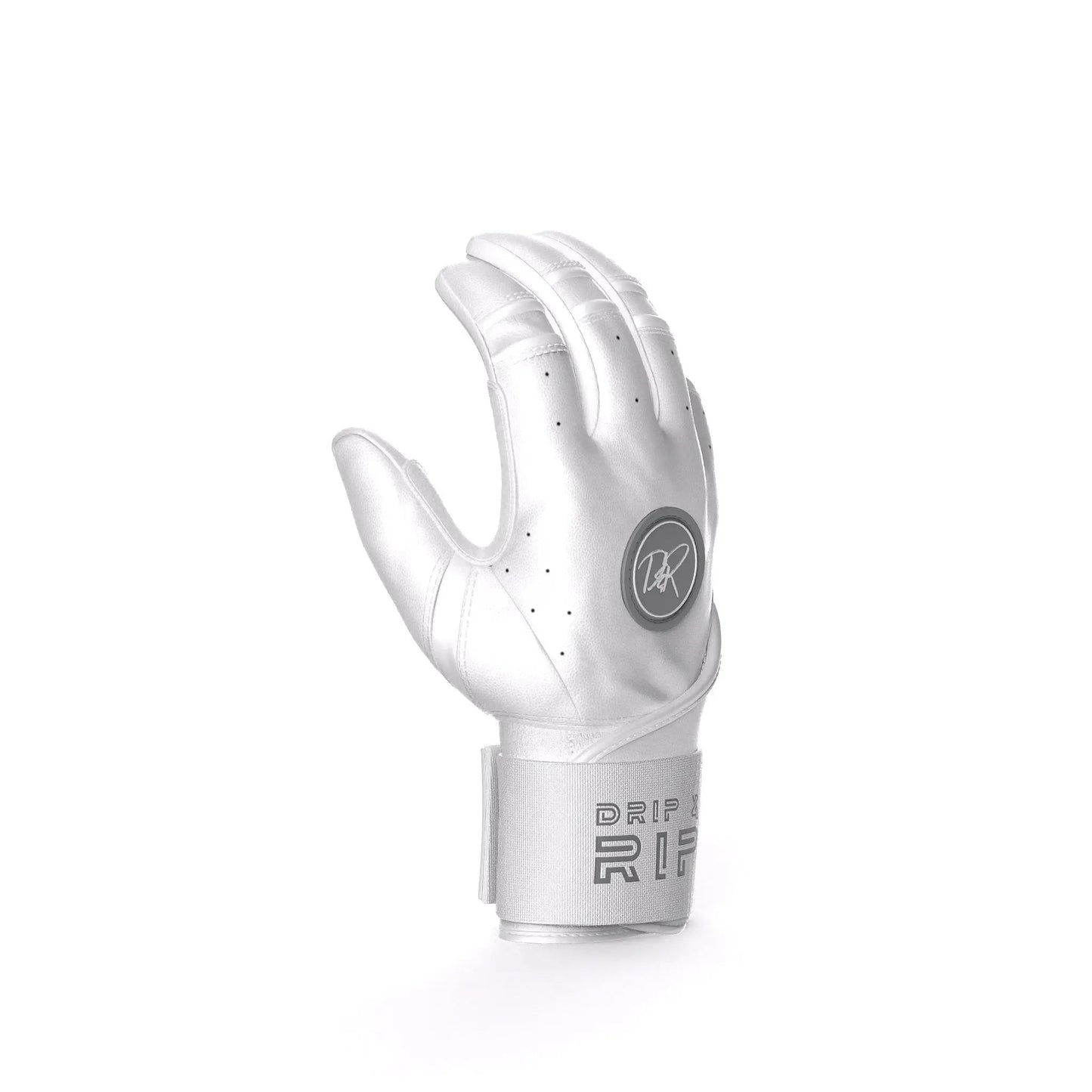 Drip & Rip™ "Baller" Series Premium Leather Long Cuff Batting Gloves Specter